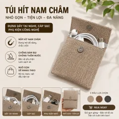 Túi Đựng Cáp Sạc , Tai Nghe , Trang Sức Nhỏ Gọn , Nắp Hít Nam Châm