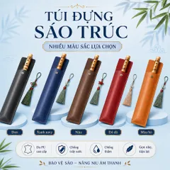 Túi Đựng Sáo Trúc Cao Cấp Da PU - Bao Da Sáo Trúc Chống Nước, Đa Dạng Màu Sắc, Kích Thước 50cm - 60cm