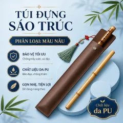 Túi Đựng Sáo Trúc Cao Cấp Da PU - Bao Da Sáo Trúc Chống Nước, Đa Dạng Màu Sắc, Kích Thước 50cm - 60cm