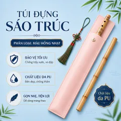 Túi Đựng Sáo Trúc Cao Cấp Da PU - Bao Da Sáo Trúc Chống Nước, Đa Dạng Màu Sắc, Kích Thước 50cm - 60cm