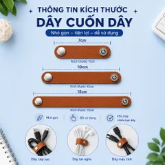 [ Bịch 50 Sợi ]  Dây Cuốn Cáp Sạc , Cuộn Dây Tai Nghe , Đi Dây Máy Tính , Dây Bấm Đa Năng , Chất Liệu Da Pu