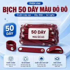 [ Bịch 50 Sợi ]  Dây Cuốn Cáp Sạc , Cuộn Dây Tai Nghe , Đi Dây Máy Tính , Dây Bấm Đa Năng , Chất Liệu Da Pu