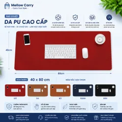 Tấm Lót Chuột Mellow Carry Da PU Kích Thước 40x80cm , Phù Hợp Để Bàn To