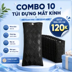 Giá Sỉ Combo 10 Túi Đựng Mắt Kính , Nút Bấm , Chất Liệu Da Pu