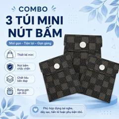 Combo 3 Túi Hít Nam Châm Mini Nhỏ Gọn Đựng Thẻ , Dây Tai Nghe , Cáp Sạc