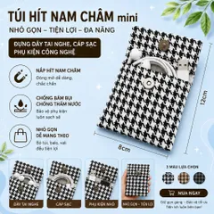 Combo 3 Túi Hít Nam Châm Mini Nhỏ Gọn Đựng Thẻ , Dây Tai Nghe , Cáp Sạc