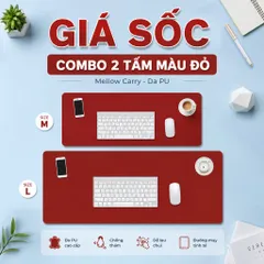 Combo Bộ 2 Tấm Lót Chuột Mellow Carry Kích Thước 30x60 Và 40x80cm , Chất Liệu Da PU