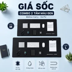 Combo Bộ 2 Tấm Lót Chuột Mellow Carry Kích Thước 30x60 Và 40x80cm , Chất Liệu Da PU