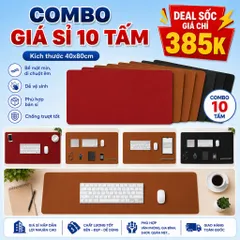 Giá Sỉ - 10 Tấm Lót Chuột Bàn Phím Size 40x80cm , Chất Liệu Da Pu , Chống Nước Dày 1.2mm