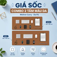 Combo Bộ 2 Tấm Lót Chuột Mellow Carry Kích Thước 30x60 Và 40x80cm , Chất Liệu Da PU