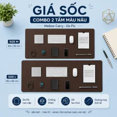 Combo Bộ 2 Tấm Lót Chuột Mellow Carry Kích Thước 30x60 Và 40x80cm , Chất Liệu Da PU