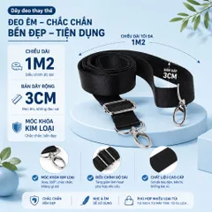 dây đeo túi xách thay thế – Bền đẹp, tiện lợi, dễ phối đồ , bản dây rộng 3cm