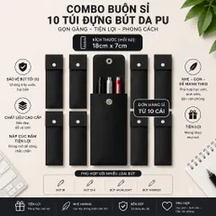 Giá Sỉ 10 Cái Túi Đựng Bút Nắp Nút Bấm Nhiều Màu Lựa Chọn