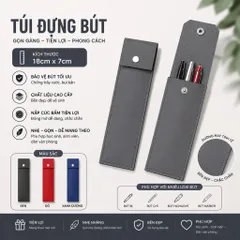 Giá Sỉ 10 Cái Túi Đựng Bút Nắp Nút Bấm Nhiều Màu Lựa Chọn