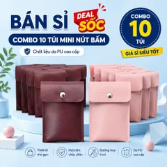 [ Bán Sỉ ] Combo 10 Túi Mini Đựng Thẻ , Dây Tai Nghe , Cáp Sạc , Trang Sức , Chất Liệu Da PU