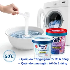 Bột Tẩy Trắng Quần Áo Denkmit Oxi Power - Giải Pháp Tẩy Vết Bẩn và Khử Mùi Hiệu Quả, Hộp 750gr Đức