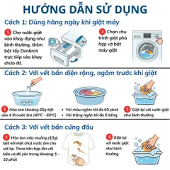 Bột Tẩy Trắng Quần Áo Denkmit Oxi Power - Giải Pháp Tẩy Vết Bẩn và Khử Mùi Hiệu Quả, Hộp 750gr Đức