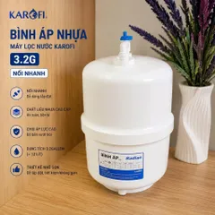 Bình áp nhựa 3.2G siêu bền dùng cho máy lọc nước Ro Karofi (1 bình áp + 1 van chống nổ)
