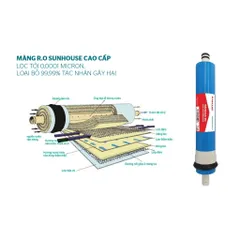 Màng Lọc Ro Sunhouse Ultrapure Sha-Rov7 - Lõi Lọc Nước Số 4, Công Suất 75 Gpd - Hàng chính hãng