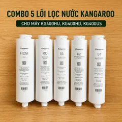 Trọn Bộ 5 Lõi Dành Cho Máy Kangaroo Kg400hu, Combo Lõi Lọc Nước Cho Máy Lọc Nước Hydrogen Kangaroo.