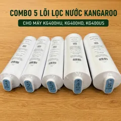Trọn Bộ 5 Lõi Dành Cho Máy Kangaroo Kg400hu, Combo Lõi Lọc Nước Cho Máy Lọc Nước Hydrogen Kangaroo.