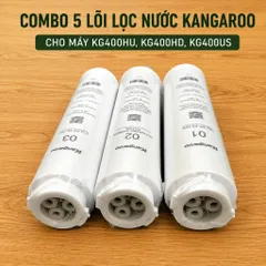 Trọn Bộ 5 Lõi Dành Cho Máy Kangaroo Kg400hu, Combo Lõi Lọc Nước Cho Máy Lọc Nước Hydrogen Kangaroo.