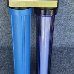 Bộ lọc chặn đầu nguồn 2 cốc 20inch - Lọc thô đầu nguồn 2 cấp ren Φ21,Φ27.