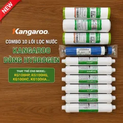 Bộ 10 Lõi Lọc Nước Kangaroo Hydrogen+ (KG100HP, KG100HG, KG100HC...) Gồm 123 Extra, Ro50/100, 6 CN.