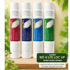Bộ 4 lõi lọc nước đúc liền khối Korea Type I - Dùng được cho các máy lọc nước có kết nối tương tự.