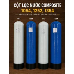 Bộ Vỏ Cột Composite Màu Xanh 1054 + Van 3 Cửa Φ27, Φ34.