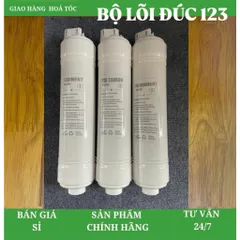 Bộ lõi lọc nước 123 đúc liền khối - Tặng kèm co cút.