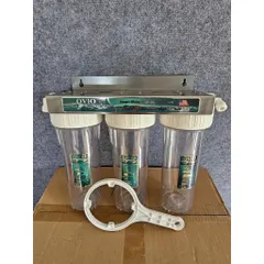 Bộ 3 cốc lọc 10inch kèm 3 lõi lọc thô.
