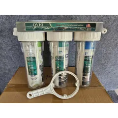 Bộ 3 cốc lọc 10inch kèm 3 lõi lọc thô.