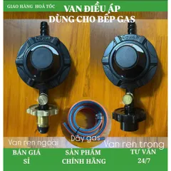 Bộ van gas điều áp tự động OGAWA OG-366 - DÙNG BÌNH GAS ĐỎ, GAS ELF-TẶNG dây dẫn gas Thái Lan