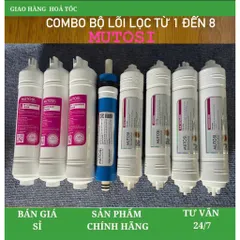 Combo bộ 8 lõi lọc nước Mutosi đúc liền dùng cho máy lọc nước Mutosi và các hãng khác. 805349