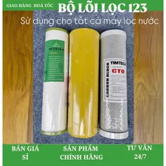 Bộ lõi lọc nước gồm 3 lõi 123 sử dụng cho tất cả các máy lọc nước 805353