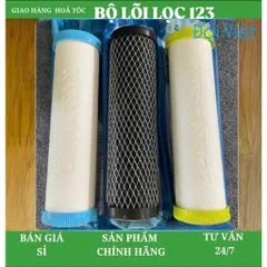 Bộ 3 Lõi lọc nước Đại Việt 123 dùng cho máy lọc nước Ro Đại Việt và tất cả các hãng khác. 805360