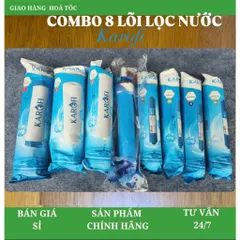 Trọn bộ Combo 8 lõi lọc nước Karofi 12345678 - T33, Mineral, Far, Nano silver 805379