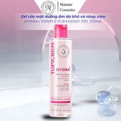 TOPICREM Gel rửa mặt không chứa xà phòng dưỡng ẩm da khô và nhạy cảm HYDRA+ 200ML