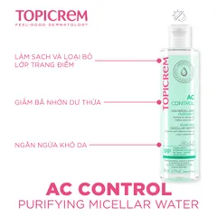 Nước Tẩy Trang Cho Da Dầu, Mụn, Nhạy Cảm Topicrem Ac Purifying 200/400ml