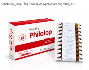 Hỗ trợ dinh dưỡng Ống Uống Philatop Khapharco Hộp 20 ống thủy tinh