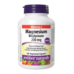 Viên Uống Webber Naturals Magnesium Bisglycinate 200mg - Cải thiện giấc ngủ và giảm căng thẳng tem nhập khẩu sản xuất Canada