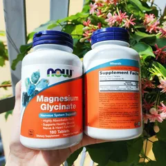 Magnesium Glycinate 200mg NOW hỗ trợ ngủ ngon, giảm căng thẳng 180 viên ⚡ Giá tốt tại đây