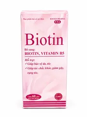 VIÊN UỐNG BIOTIN HỖ TRỢ ĐẸP DA TÓC MÓNG - Chai 60 Viên