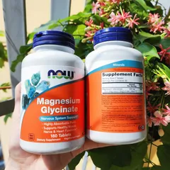 ⚡ NOW Magnesium Glycinate 200mg bổ sung khoáng chất, ngủ ngon 180 viên - Giao hỏa tốc