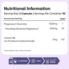Magnesium Bisglycinate Vitamin B6 Weight World - Hỗ trợ chức năng hệ thần kinh giảm mệt mỏi duy trì chức năng cơ bắp và sức khỏe xương sản xuất Anh