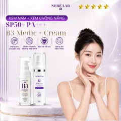 Bộ đôi NERÉ Kem nám, Kem chống nắng SPF50+ PA++++, Hỗ trợ mờ nám, Ngăn ngừa tăng sắc tố, Bảo vệ da trước tia UV