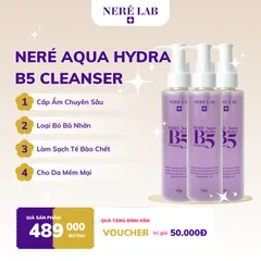 Bộ routine da mụn NERÉ Sữa rửa mặt, Serum, Kem mụn, Kem Chống Nắng Chăm sóc da mụn toàn diện, Làm sạch, Hỗ trợ giảm mụn