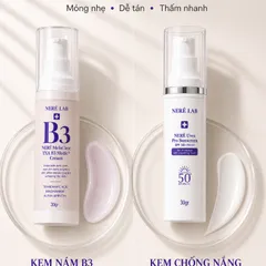 Bộ đôi NERÉ Kem nám, Kem chống nắng SPF50+ PA++++, Hỗ trợ mờ nám, Ngăn ngừa tăng sắc tố, Bảo vệ da trước tia UV