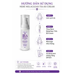 Bộ 3 bước chăm da NERÉ Sữa rửa mặt, Serum, Kem nám, Làm sạch dịu nhẹ, Dưỡng sáng da, Hỗ trợ mờ nám